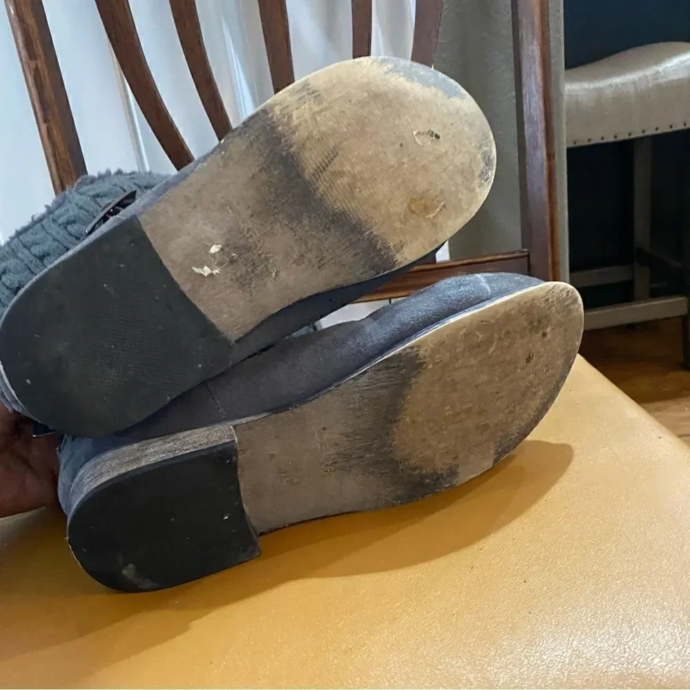 Bearpaw Shania Grey Suede Boots Shearling Lining